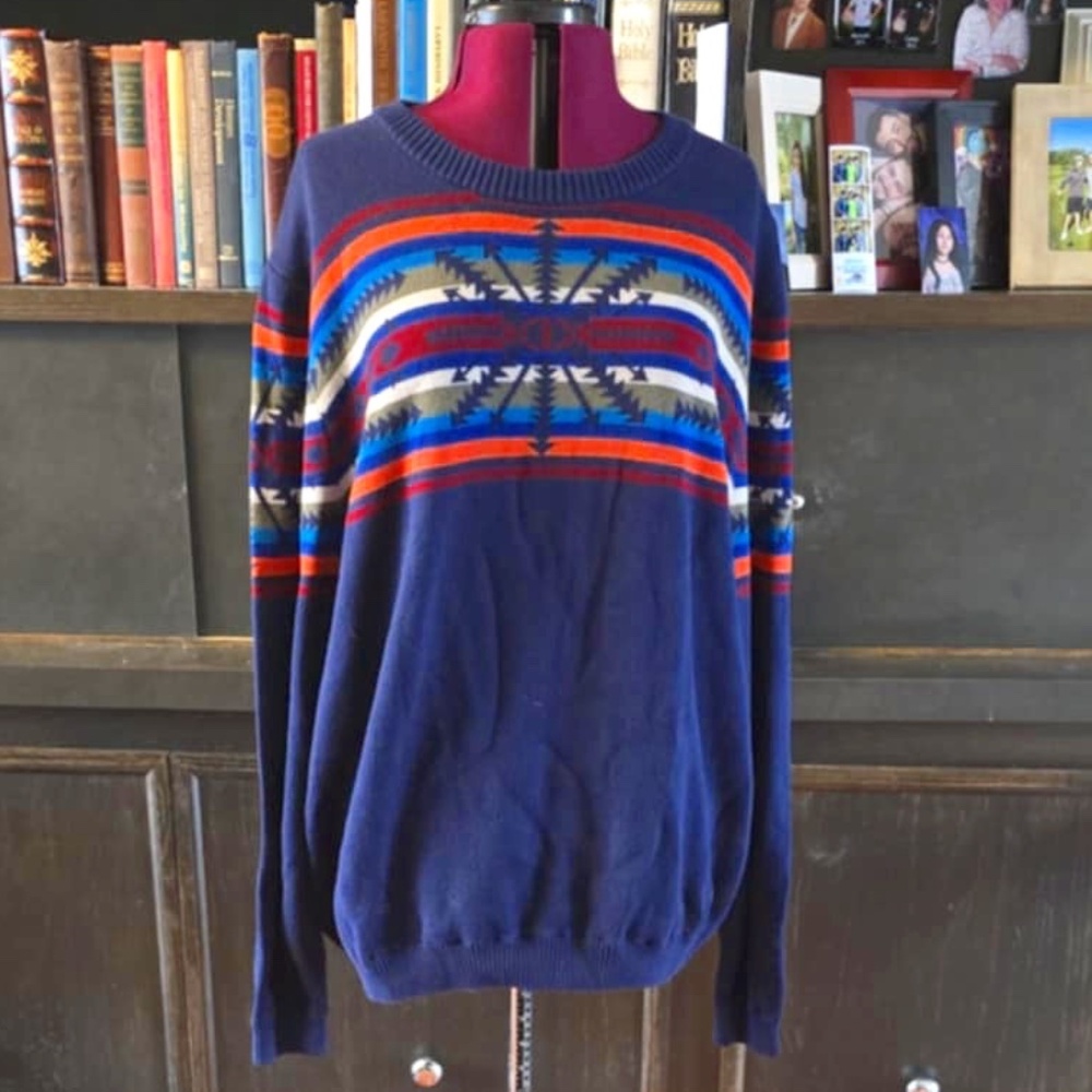Mossimo Snowflake Sweater in Navy Blue